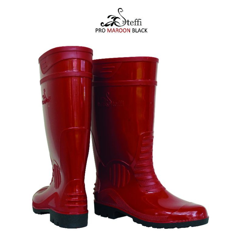 PRO | Steffi Boots SEPATU BOOT PROYEK PVC APD tinggi medium pria laki perempuan wanita dewasa anti air bot lentur seperti karet