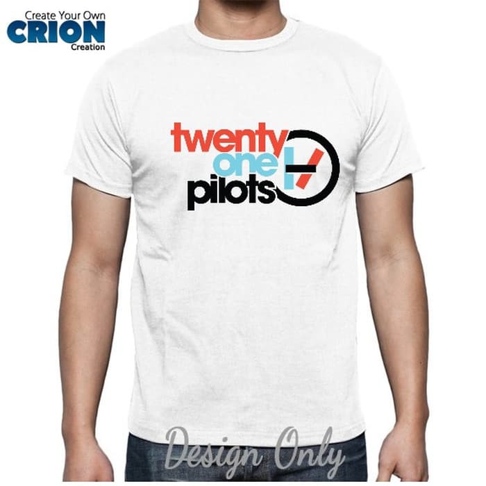 Kaos Twenty One Pilots - Twenty One Pilots Logo Word - By Crion