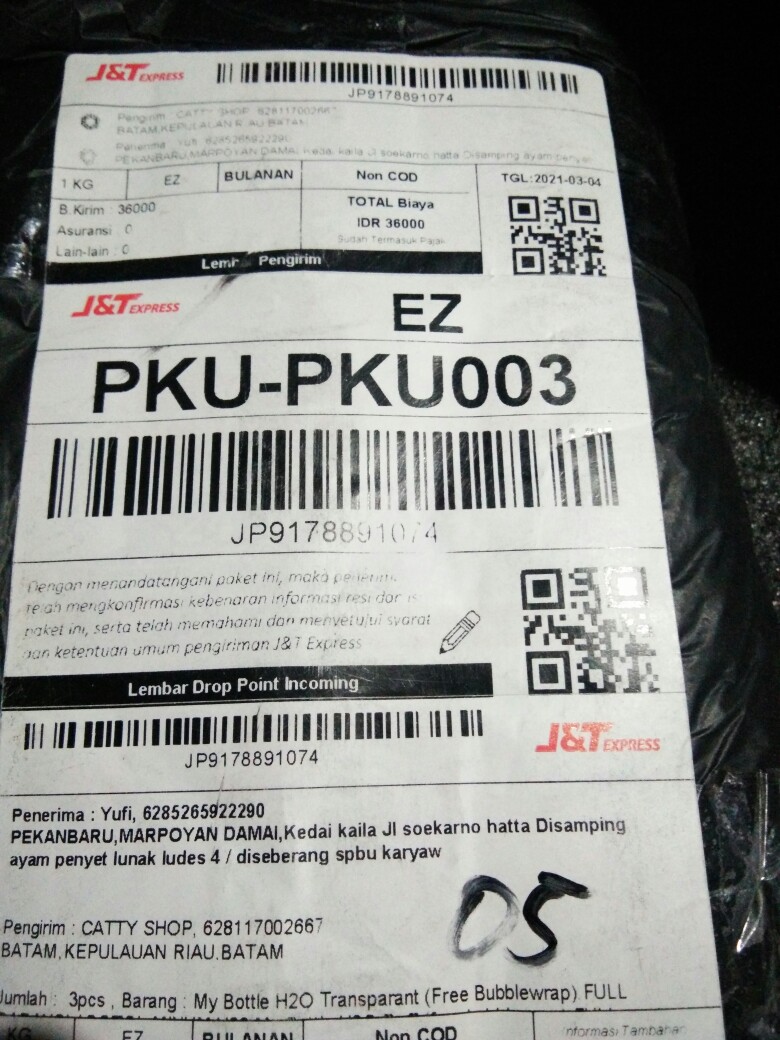 My Bottle H2o Doff (free Bubblewrap) Full Garansi / Botol Minum H20