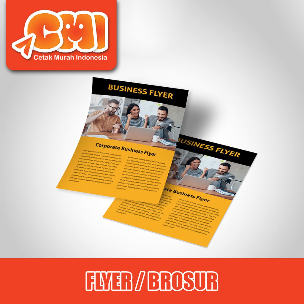 

CETAK BROSUR/FLYER/UKURAN A6 A5 A4 Minimal 100 pcs