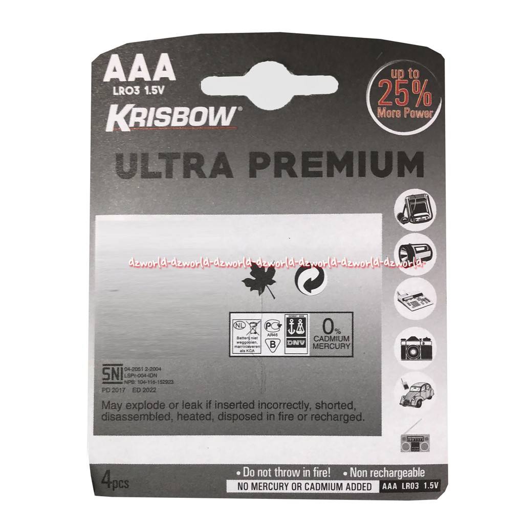 Krisbow Baterai AAA Ultra Premium Batrai A3 Battery Krisbow Tahan Lama