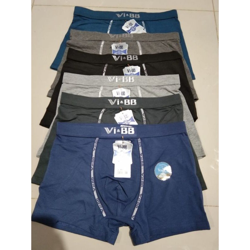 BOXER PREMIUM VIBB / VI&amp;BB KATUN M L XL XXL/ BAYAR DITEMPAT/ SEMPAK JUMBO /