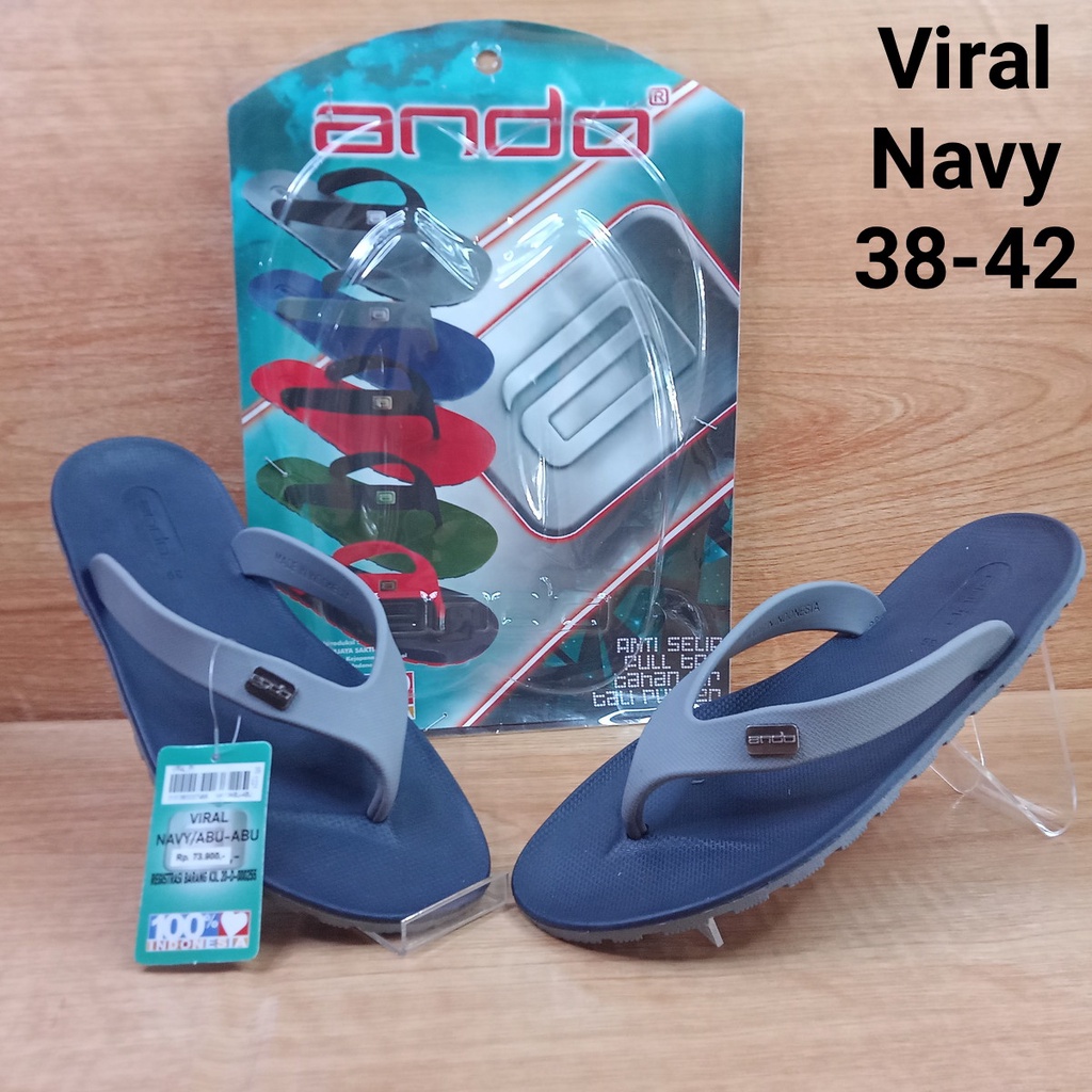 (COD) Sandal Jepit Pria Fashion Casual Ando Viral