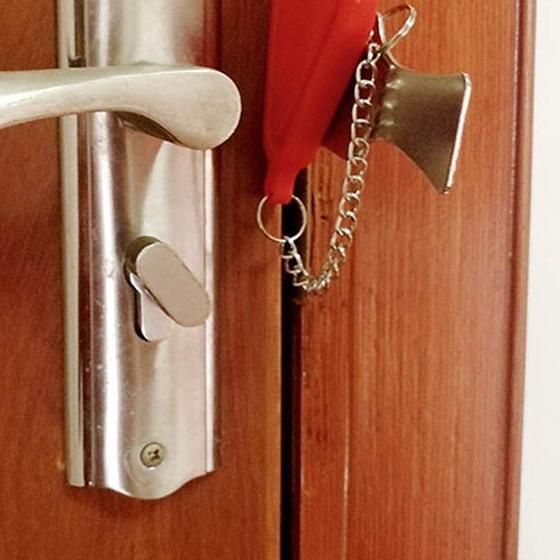 ✱ Portable Door Lock Travel Hotel AirBNB Dorm Kos Rumah Kunci Pintu Gesper Selop Pintu Anti Maling ❀