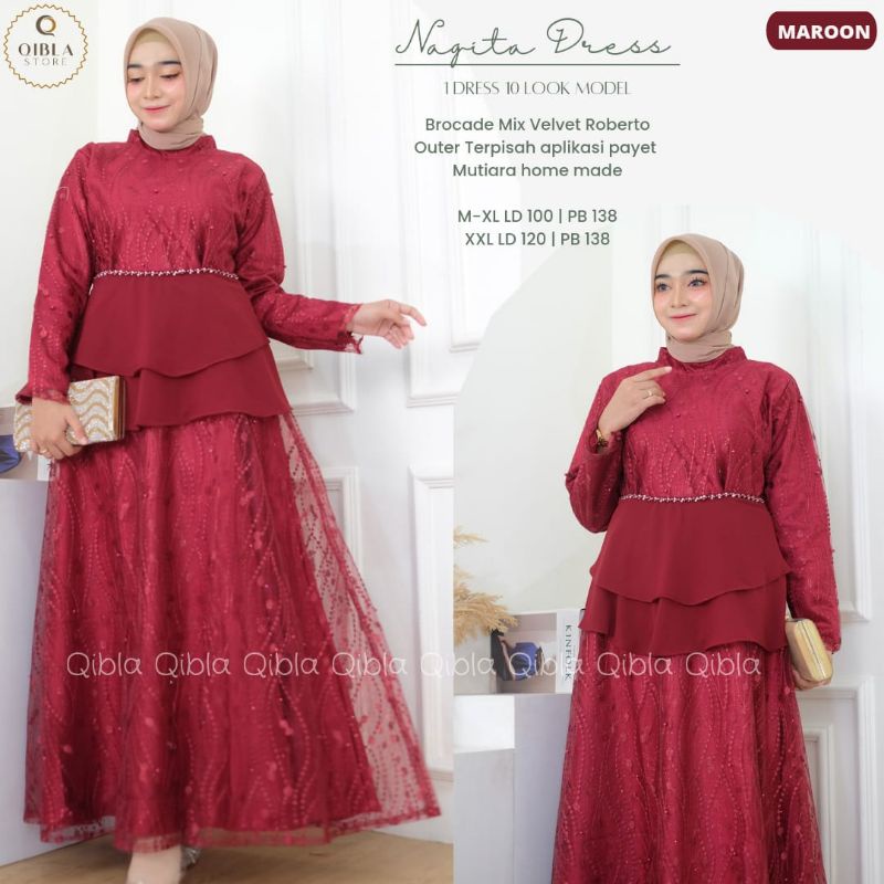 NAGINA DRESS BRUKAT APPLY PAYET MUTIARA DRESS OUTER 10 LOOK GAMIS SAGE GREEN OOTD KUE GAMIS REMAJA MUSLIMAH SERAGAMAN BRIDESMAID ENAGEMENT DRESS KEYSA NAGITA DRESS MUSLIM JUMBO XXL LD 120CM GAMIS LEBARAN TERBARU