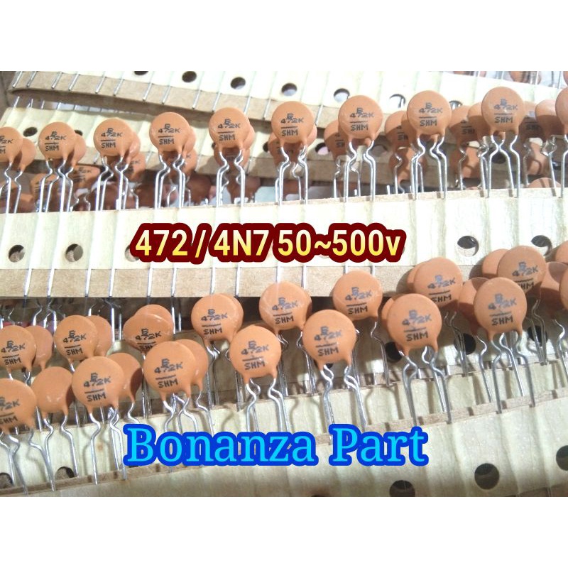 50pcs Capasitor keramik 2pf~2n2  coklat berbagai nilai baca deskripsi