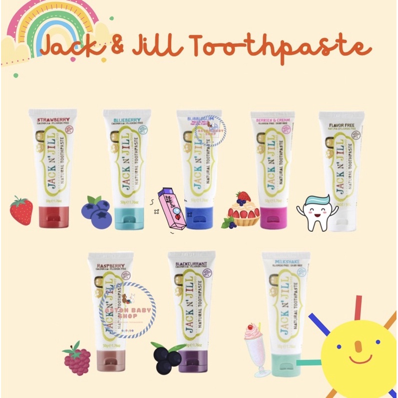 Jack n Jill Toothpaste 50 g Pasta gigi bayi dan anak anak