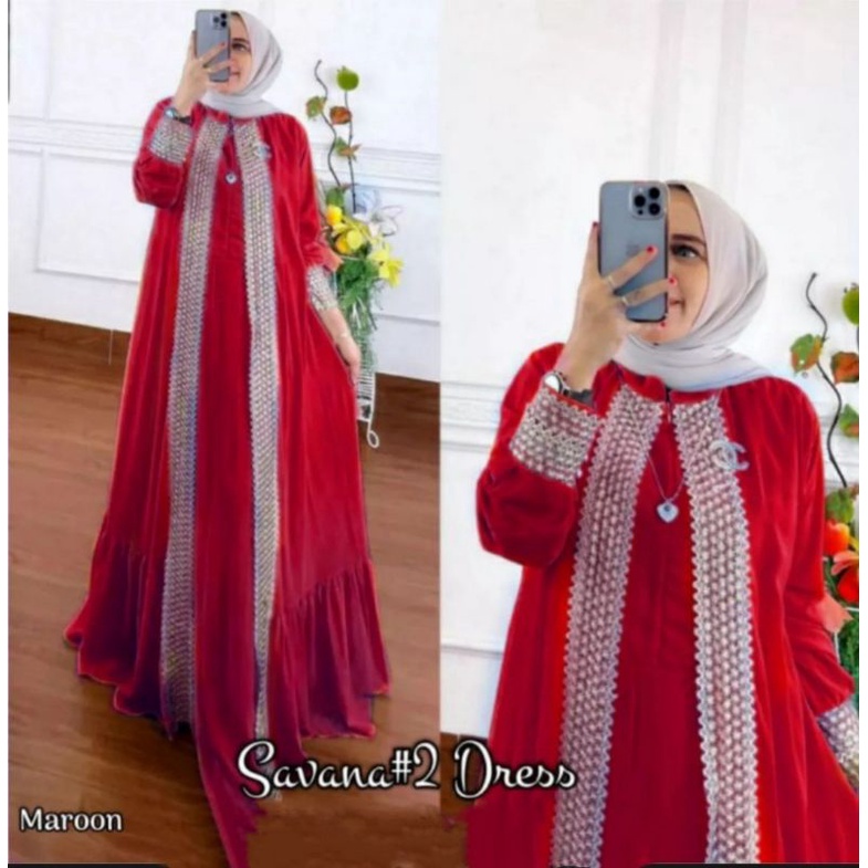 Gamis Malaysia Renda / Gamis Polos Malaysia / Gamis Melayu / Gamis Ceruty