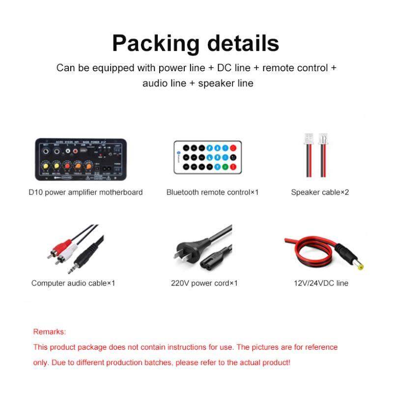 【siap】400W Amplifier Board Modul Subwoofer 8-12 Inci Bluetooth Amplifiers HIFI BASS Speaker AC 220V 12V 24V Penguat Bluetooth Digital Penguat Suara Stereo Papan Subwoofer Dual Mendukung USB TF Remote Control HIFI Penguat Daya Amplifier