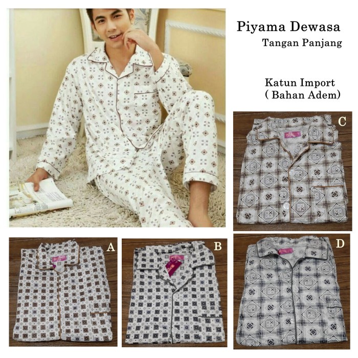 pria-tidur-baju- piyama pria baju tidur cowok katun 552 - 2xl - a -baju-tidur-pria.