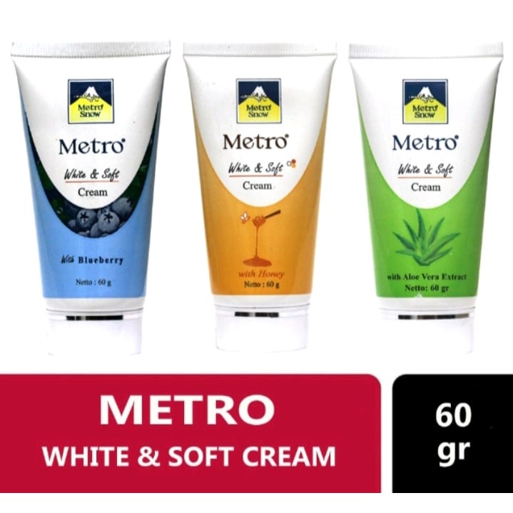 Metro Snow White and Soft Cream Tube 60 Gram