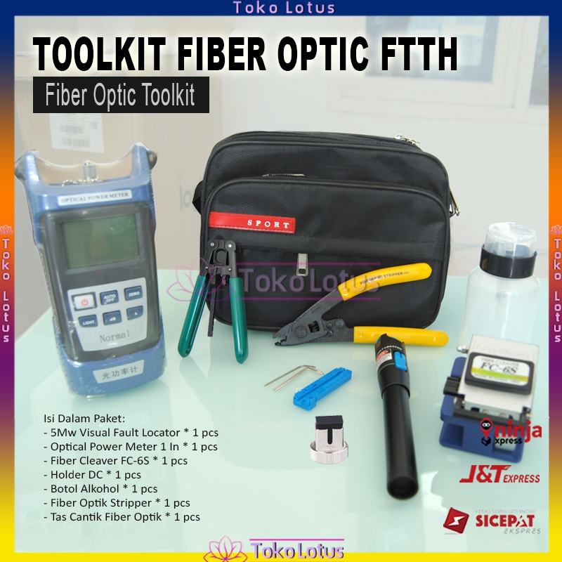 [NEW] Fiber Optic FTTH Tool Kit Set Power Meter FC-6S Optical Cleaver Finder 12in1