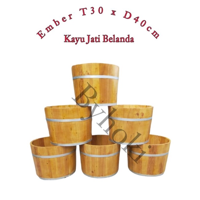 Jual Ember kayu / Ember kayu jati belanda uk T30 x D40cm | Shopee Indonesia