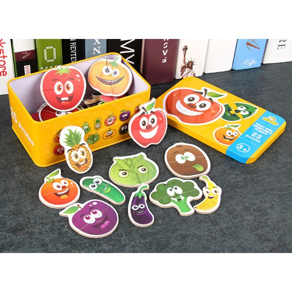 24 Mini Puzzle Wooden Puzzle Anak Puzzle Kayu Jigsaw Puzzle Mainan Balita Mainan Edukasi Anak