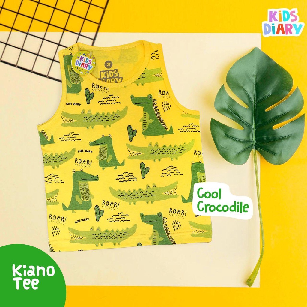 Kaos Singlet Tanktop Anak Fullprint Kiano Tee - Yellow