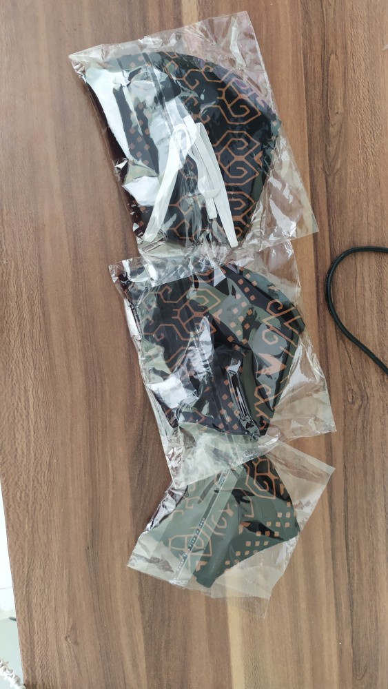 Masker Motif Batik Kain Anak Dan Jumbo Earloop Dan Hijab 3 Lapis (3 Ply)
