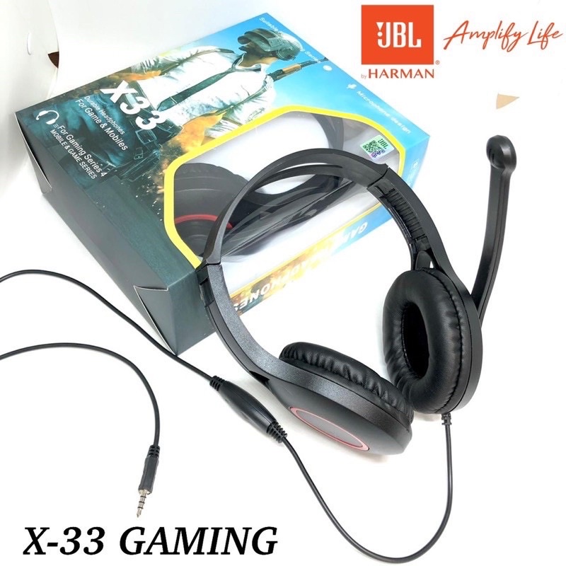 PROMO HEADPHONE BANDO SERI X-33 GAMING HEADSET VOLUME CONTROL