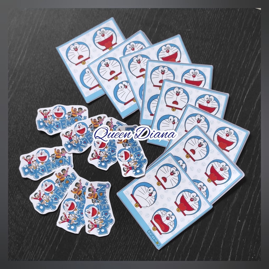 

2pcs Stiker doraemon No cutting sticker kertas murah minimalis aksesoris hp laptop