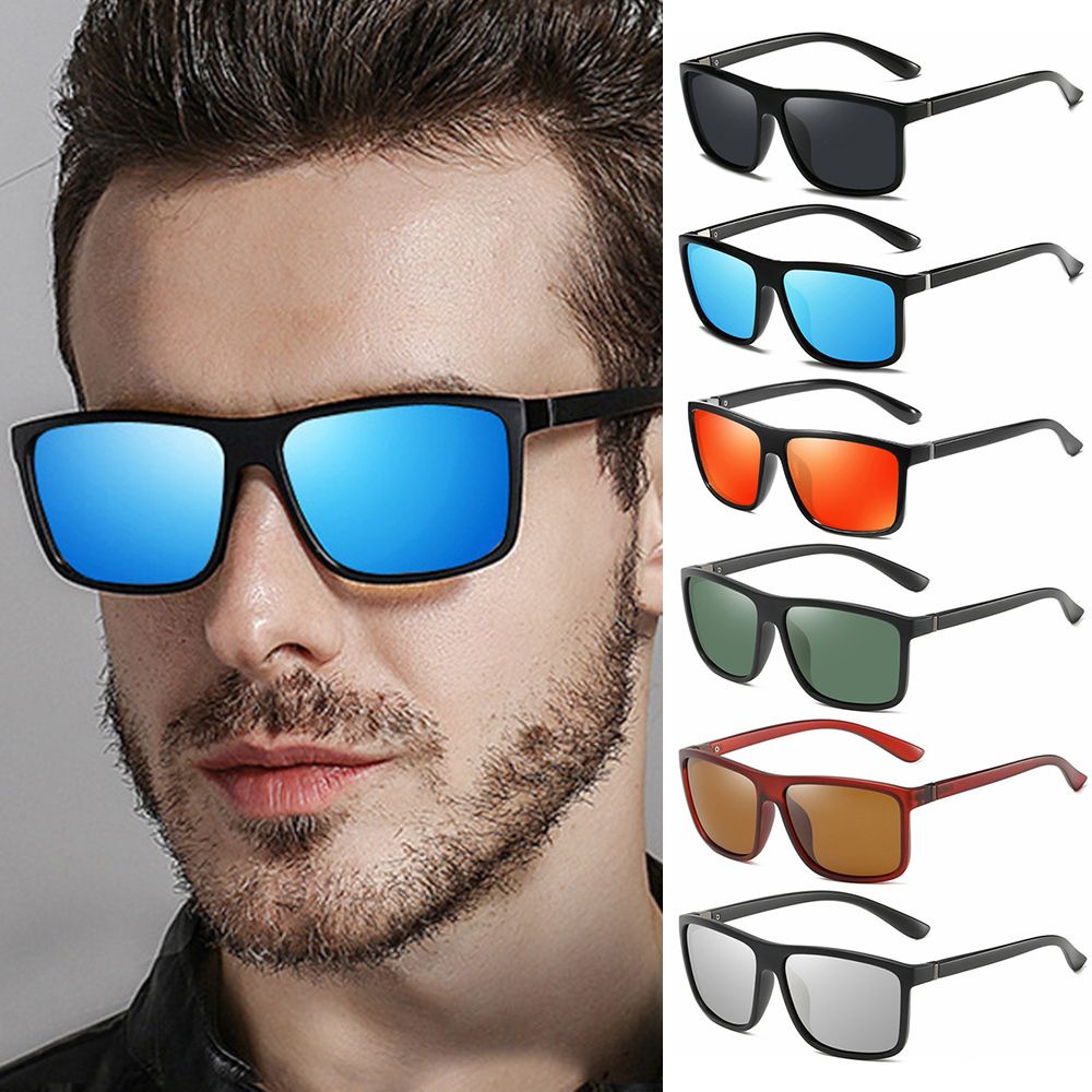 TOP Outdoor Men's Driving Sunglasses Racing UV400 Polarized Sunglasses for Men Women Fishing Eyewear Sports Vintage Square Sun Glasses