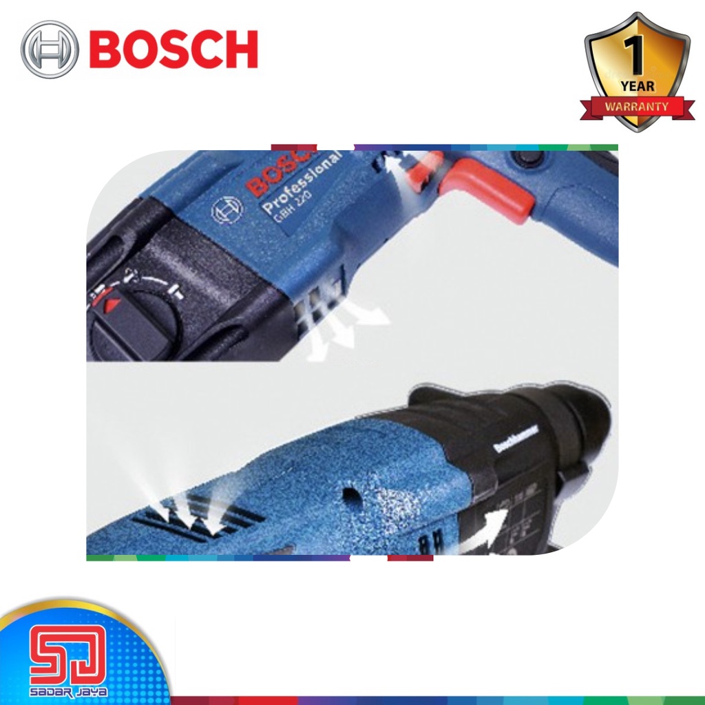 Bosch GBH 220 Mesin Bor Beton Listrik Rotary Hammer Impact Drill Tembok