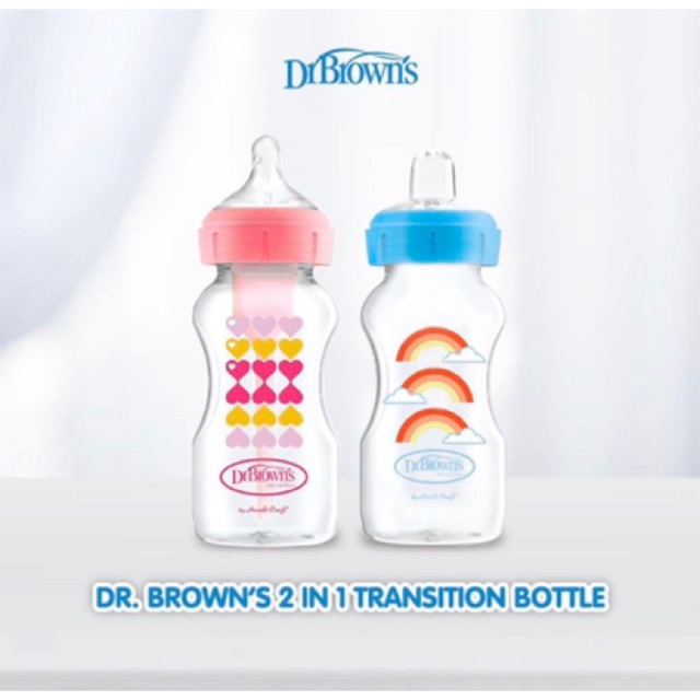 Dr.Brown's Transition Bottle Wide Neck (9 oz/270ML)  - Botol susu WB91605