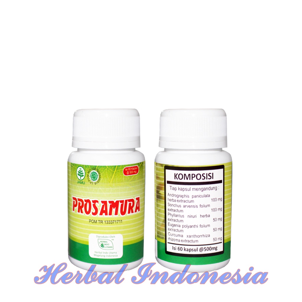 Kapsul Herbal Prosamura HIU - Nyeri Sendi - Asam Urat - Rematik Isi 60