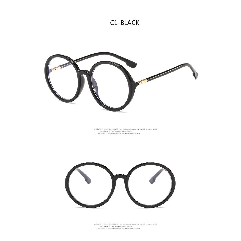 metal hinge anti-blue light round large frame 2020 new fashion men and women glasses