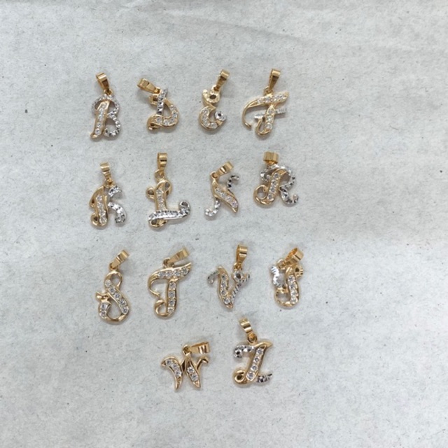 (KADAR 300) TM375 LIONTIN HURUF LATIN EMAS ASLI