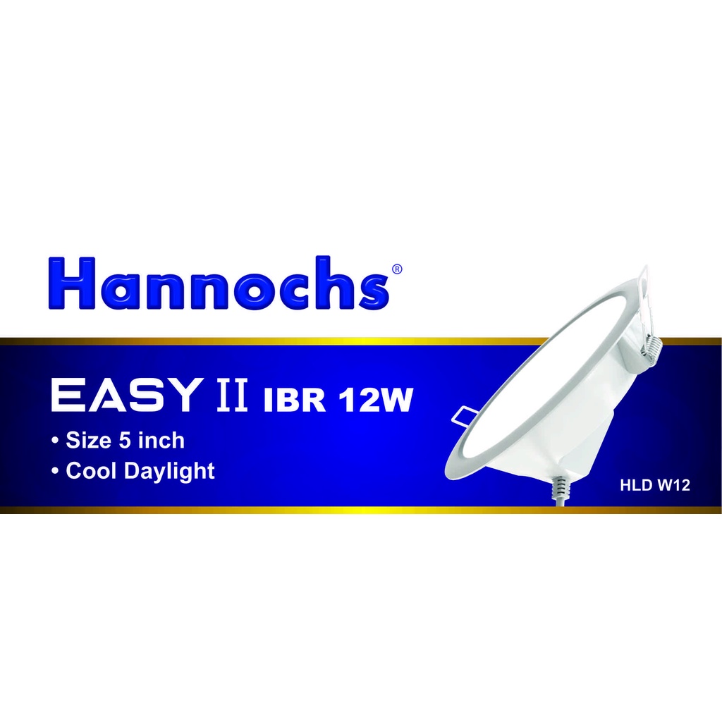 Hannochs Downlight LED EASY II 12W IBR Cahaya Putih