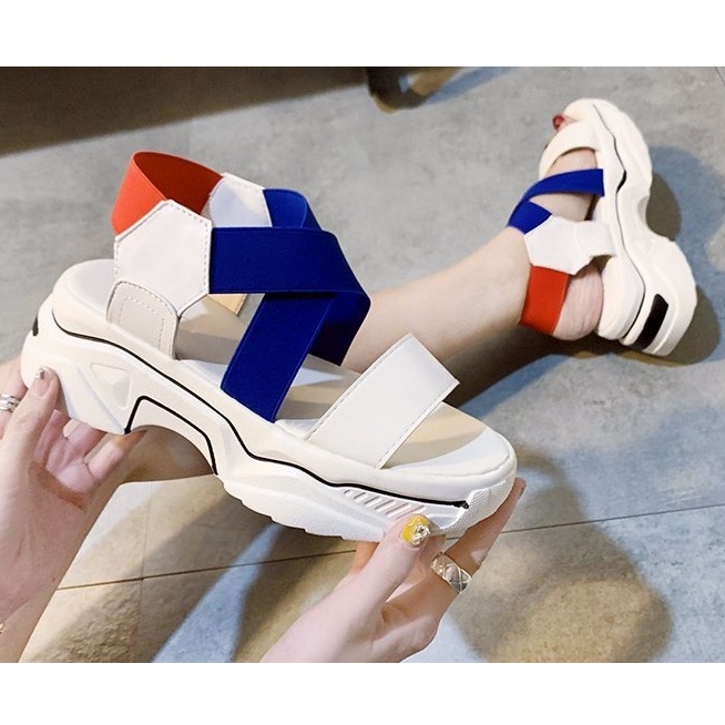 TBIG [COD] Sandal Wedges Tali Wanita HAISTRAP Import Korea Style Santai Wanita Remaja