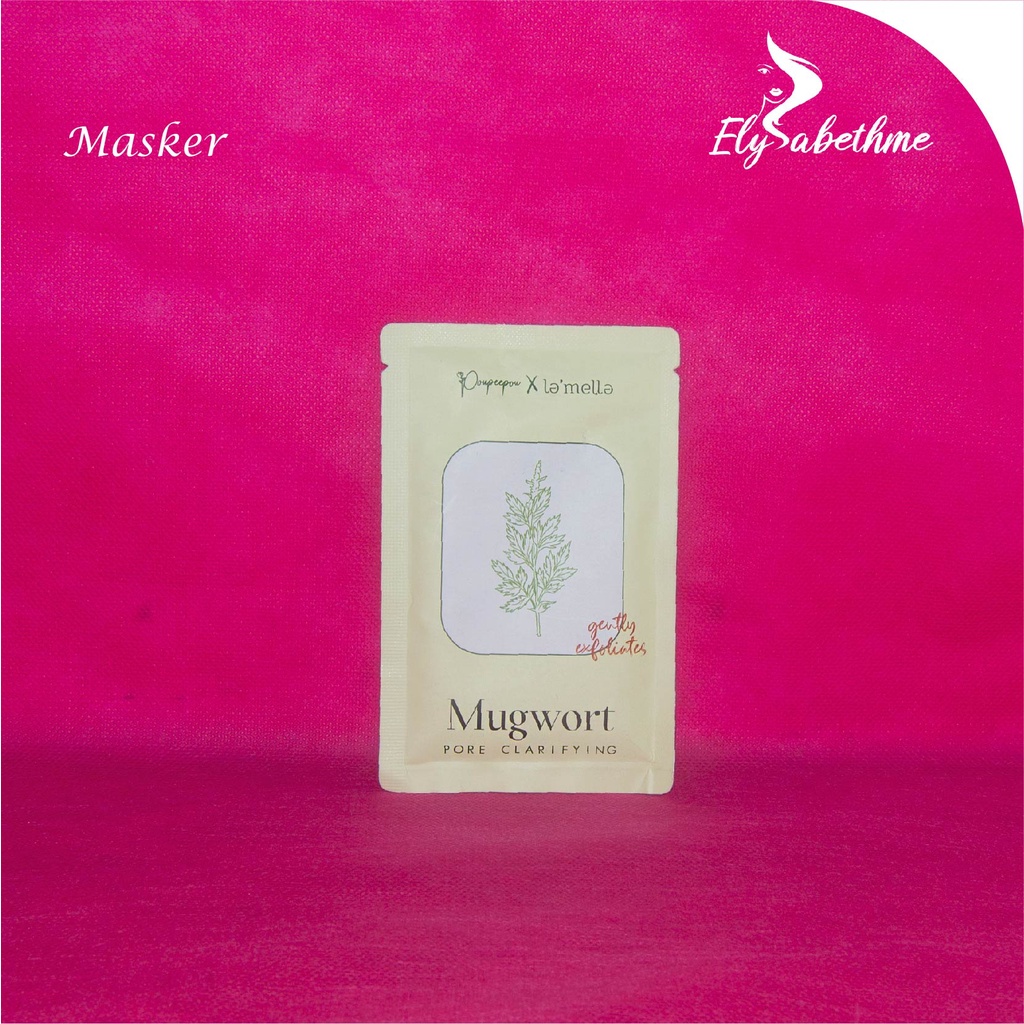 ✿ELYSABETHME✿ Masker organik Poupeepou bubuk herbal alami cocok untuk kulit sensitif berminyak kering