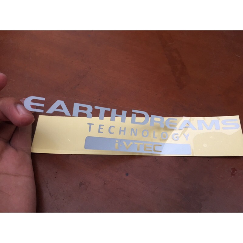 Cutting Sticker Kaca Mobil Stiker EARTH DREAMS