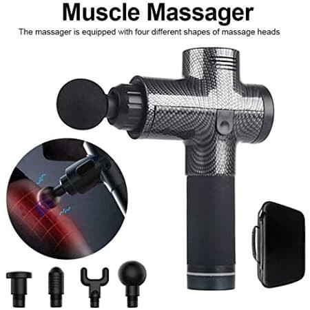 Theraphy Massage Gun Alat Pijat Rileksasi Otot dengan 6 Kepala Pijat