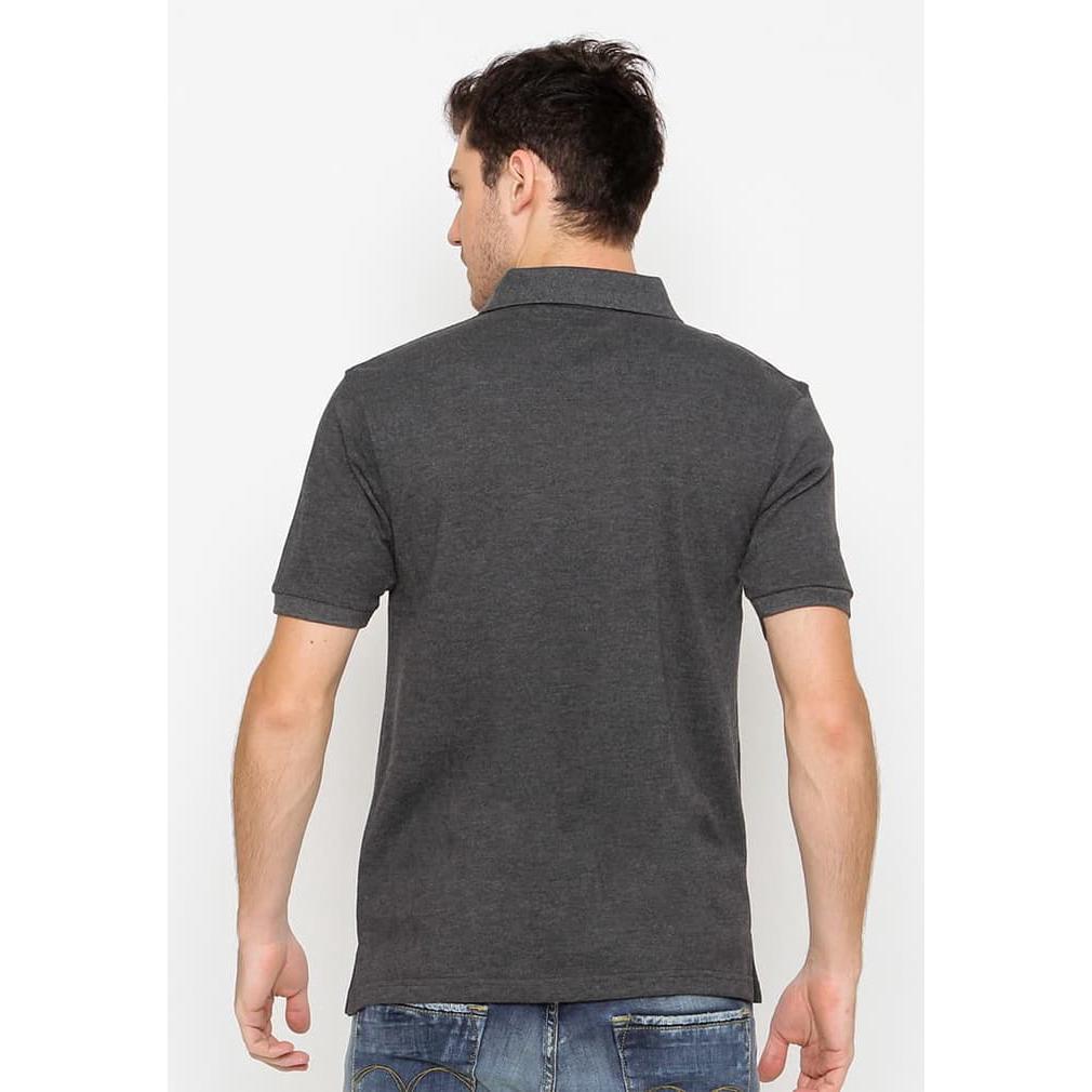  Osella  Baju Pria Polo  Shirt Polos  Solid Grey Shopee 