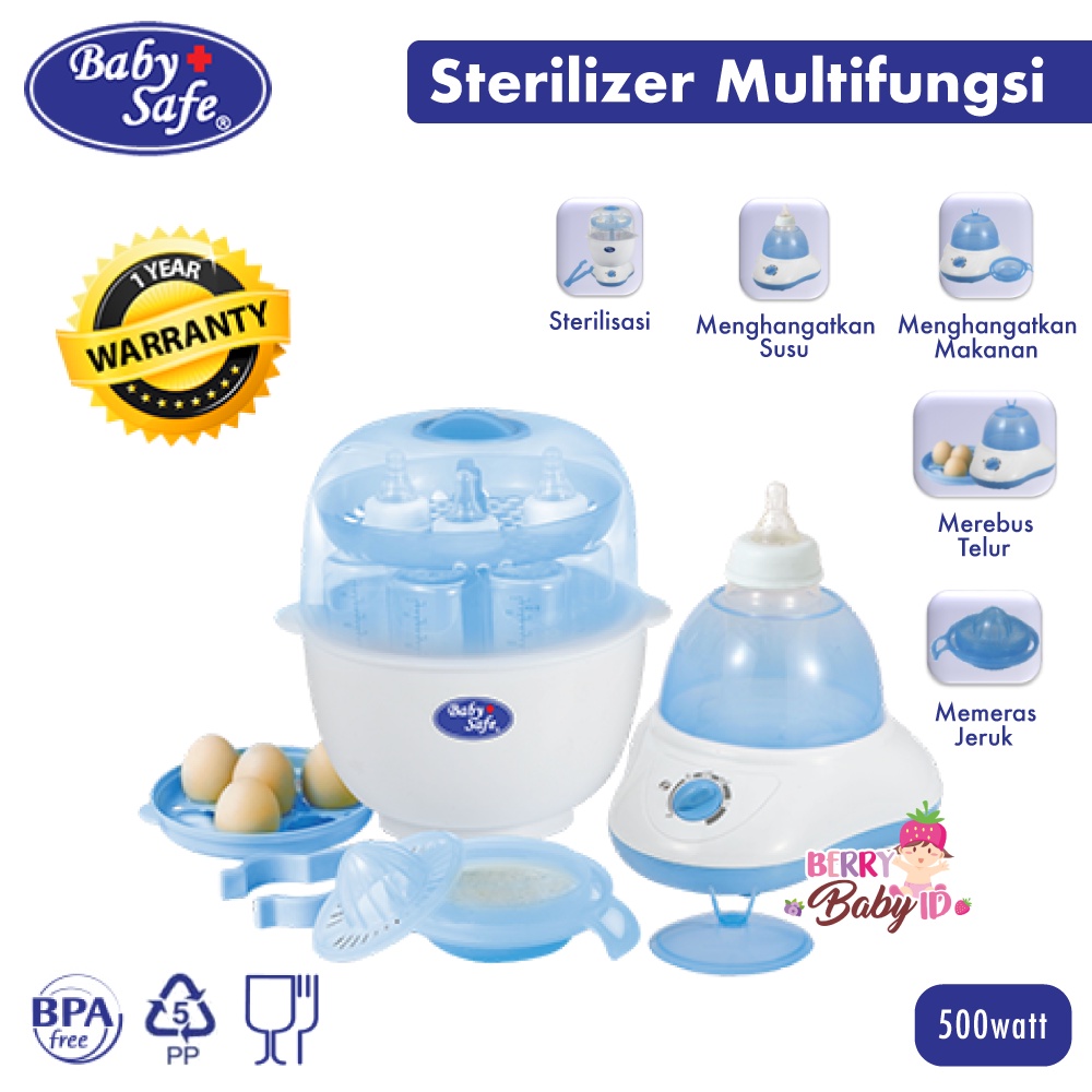 Baby Safe Sterilizer Botol Susu Multifungsi Multifunction Sterilizer Berry Mart