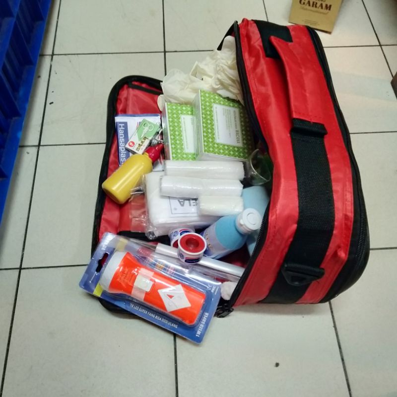 Tas P3K Selempang /Tas Jinjing P3K Murah Lengkap Isi Type A B C