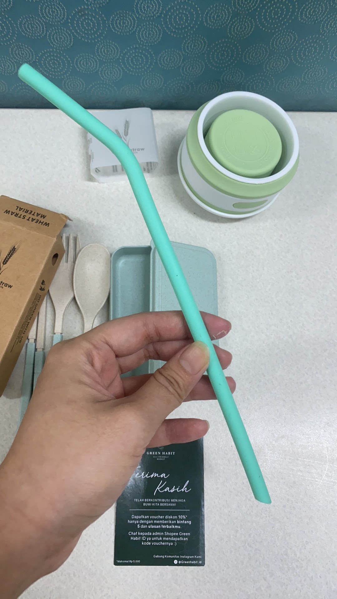 Lilac Sedotan Lipat / Foldable Silicone Straw