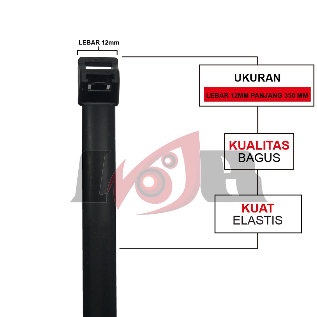 Satuan Cable Ties Open Lock 12 x 350mm Tali Ripet Kabel Tie Big Size 35cm