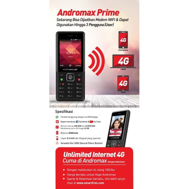 Available -  HP smartfren andromax prime 4g lte garansi resmi - The Ritz