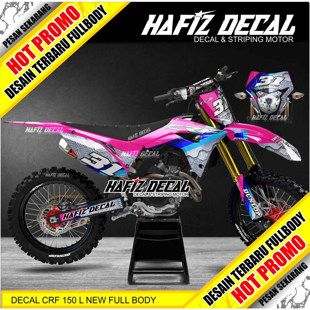 DECAL CRF 150 L FULL BODY, DECAL CRF, STICKER CRF, STICKER CRF 150L, DECAL CRF 150 L, DECAL CRF 150