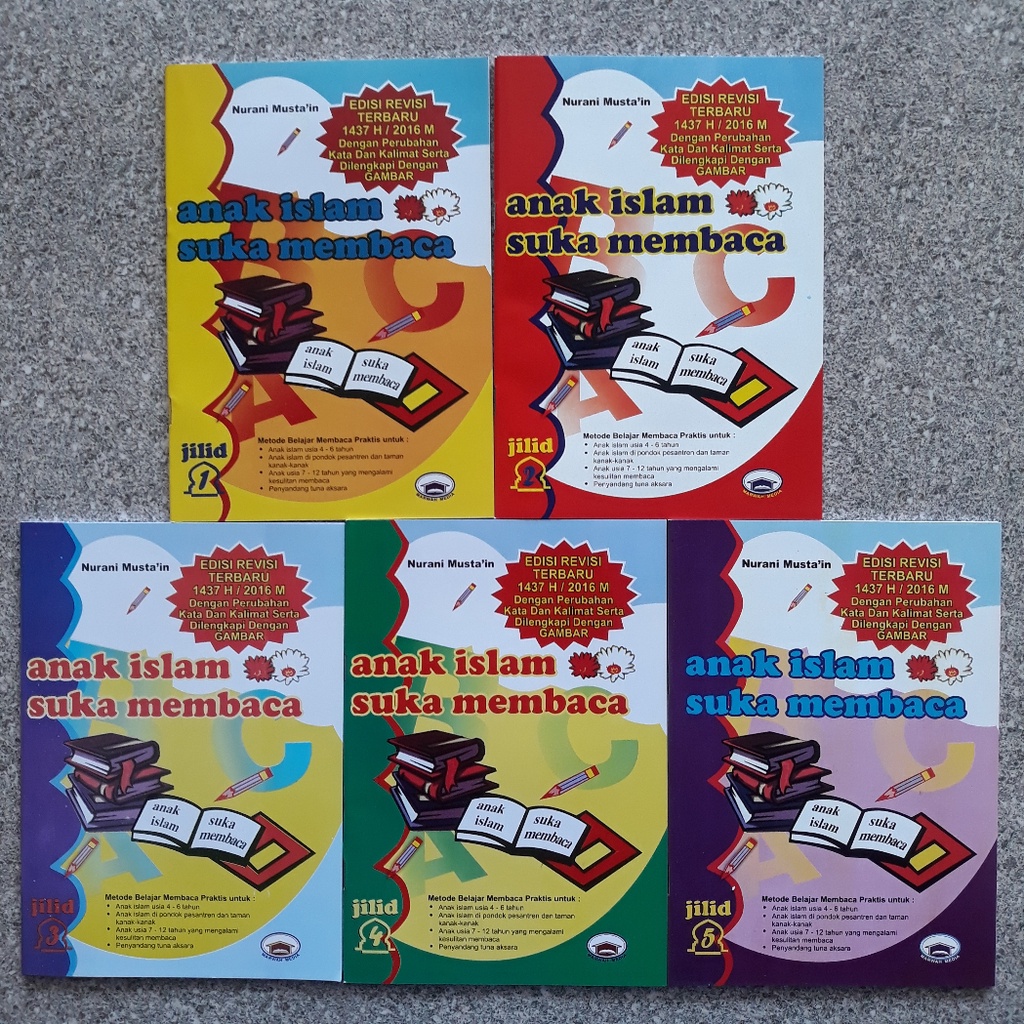 BUKU ANAK ISLAM SUKA MEMBACA JILID 1/2/3/4/5/6 MARWAH MEDIA