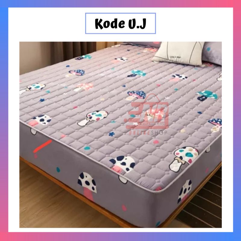 Sprei Waterproof / Sprei Waterproof Uk180x200cm / Sprei Waterproof Import / Sprei Anti Ompol / Sprei Anti Air-Ungu - Jamur