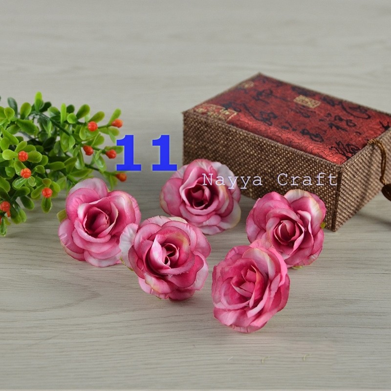 Kepala bunga mawar peony kelopak bunga artificial kecil hiasan dekorasi mahar craft-11