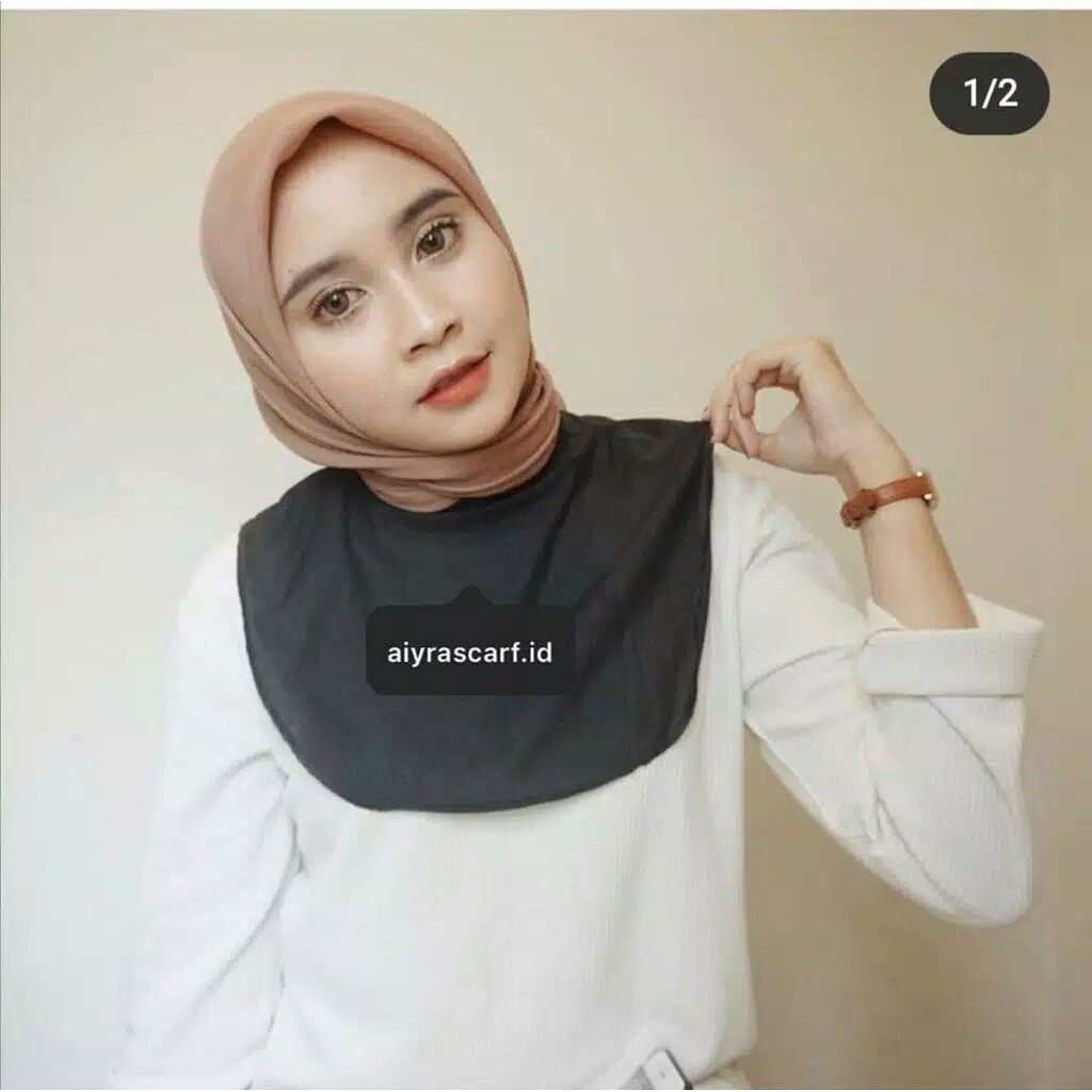 Inner  hijab leher premium turtleneck / inner leher jilbab bahan kaos / dalaman kerudung polos murah