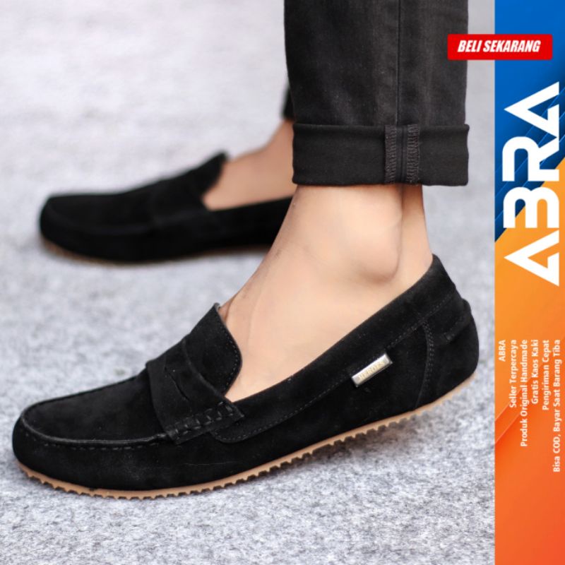 Noah Sepatu Slip on Pria Santai Casual Formal Suede Kerja Kantor