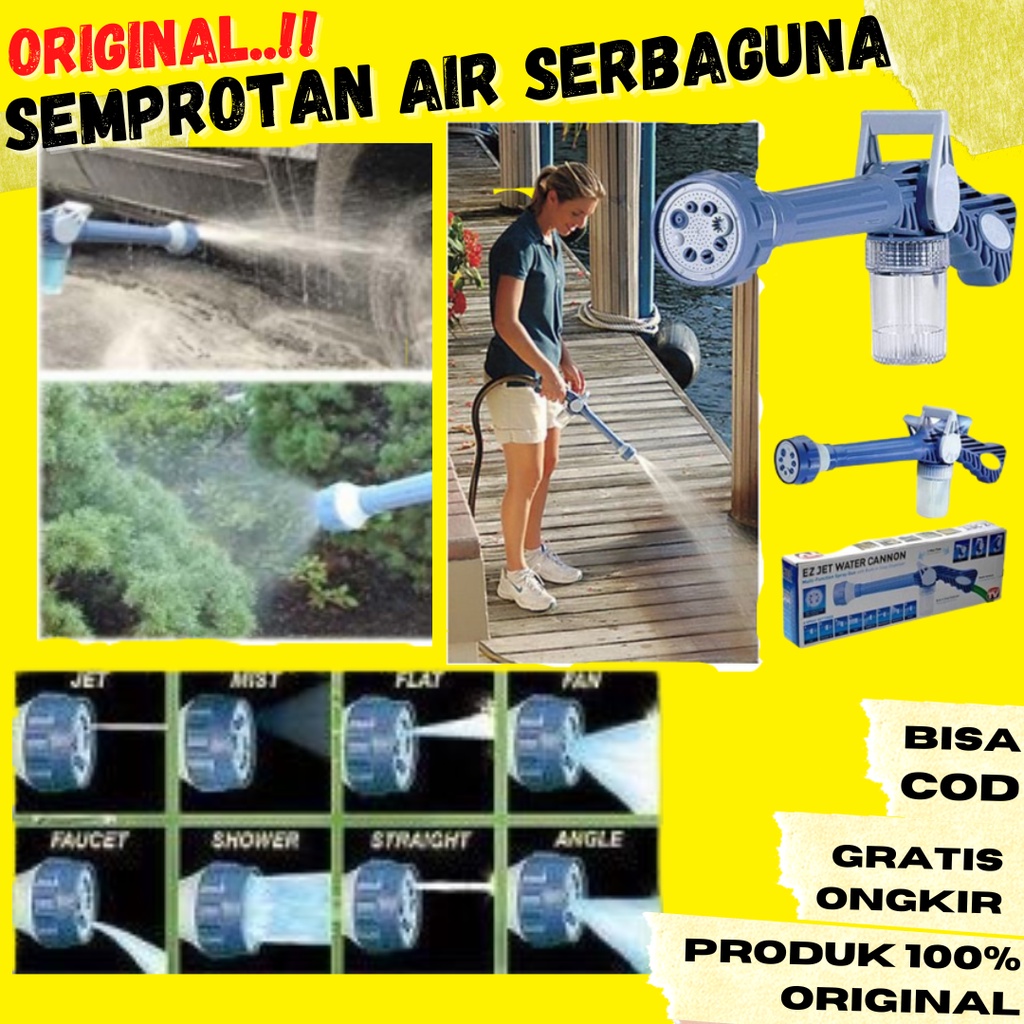 EZ JET WATER CANON ~ Alat Cuci Mobil / Motor Semprotan Air 8 in 1