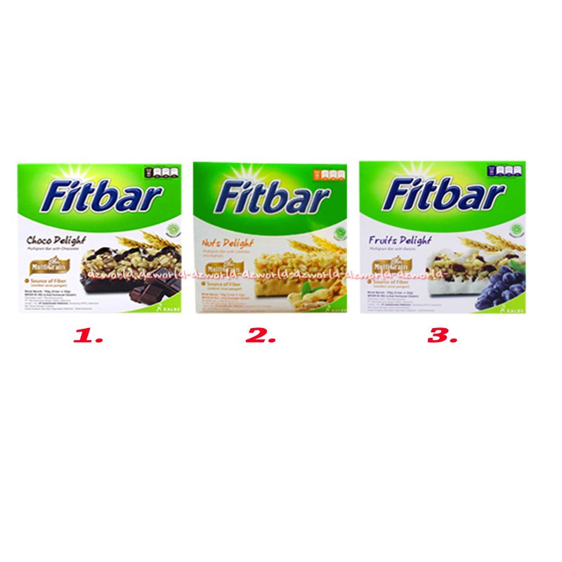 Fitbar coklat fitbar kacang nut 5pcs fitbar Fruits Cemilan low calories