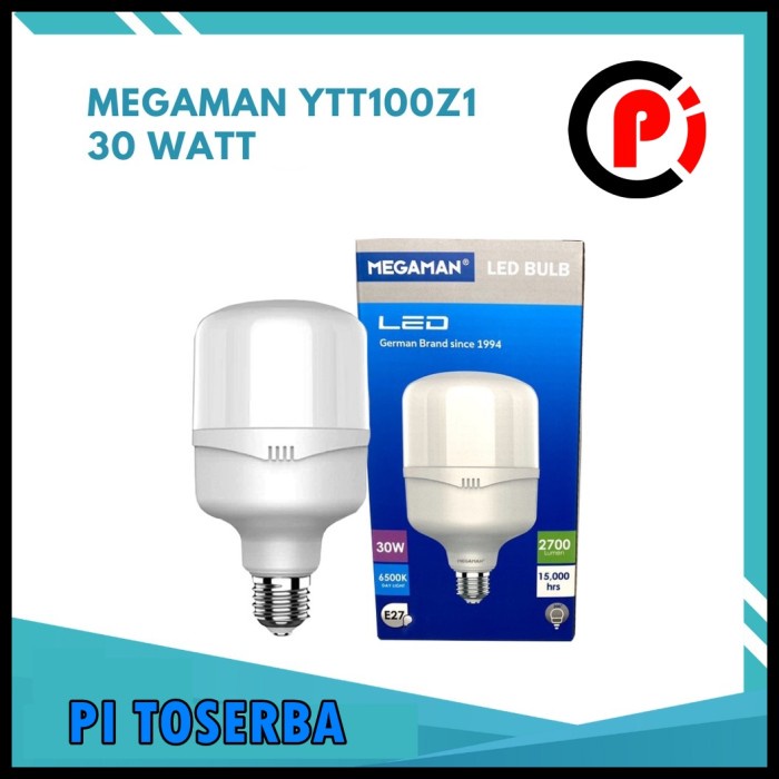 MEGAMAN Bohlam Lampu LED 30W 30 Watt Cahaya Putih 6500K Hemat Energy