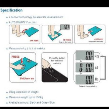 OMRON Digital Personal Scale HN289 Timbangan Badan