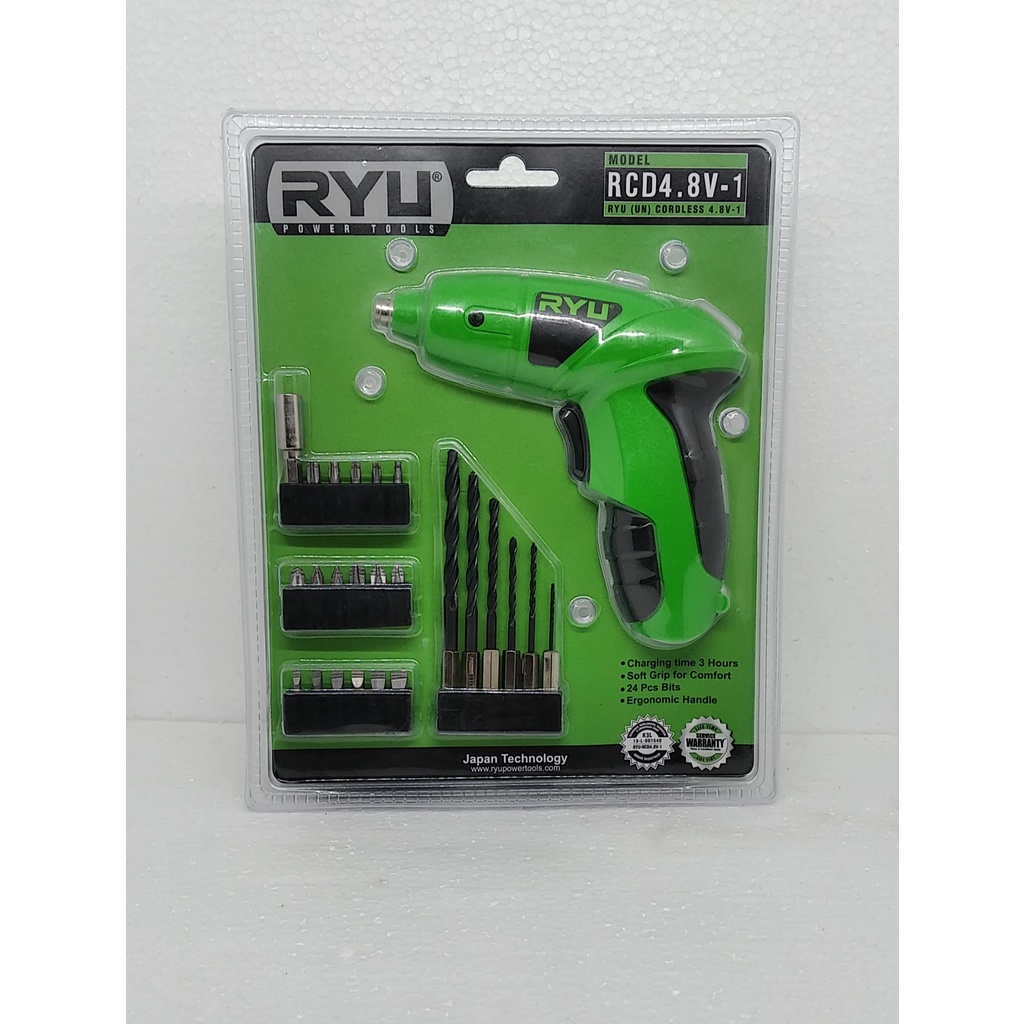 BOR KECIL RYU RCD4 8V - 1 BOR TANGAN BOR BATERAI CHARGE